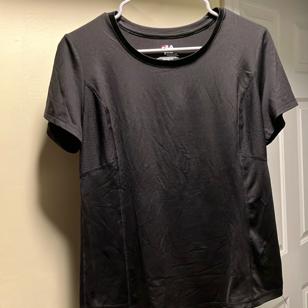 Fila Black Fitted Short Sleeve Tee